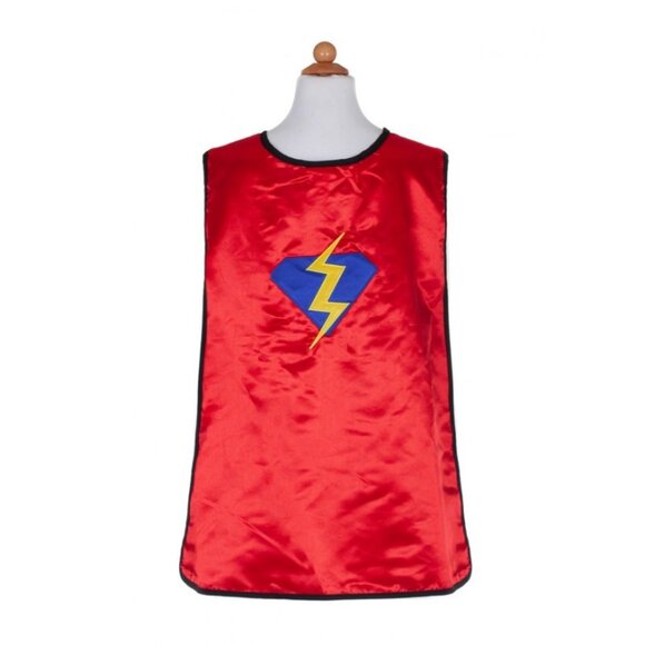 New w/Tag-Great Pretenders Reversible Superhero Tunic Cape with Mask Size 4-7 - Picture 16 of 16